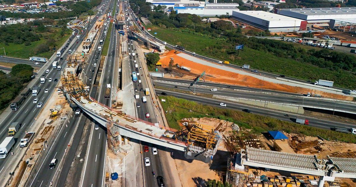 Em Guarulhos (SP), pedágios free flow começam a ser instalados na Via Dutra