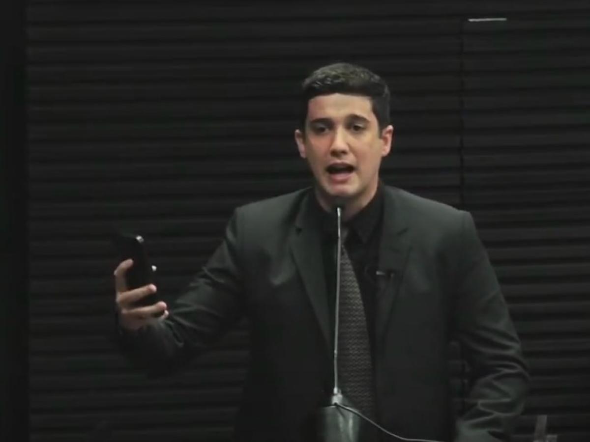 Kleber Ribeiro (PL), durante seu discurso na sessão nesta Quarta Feira (7)