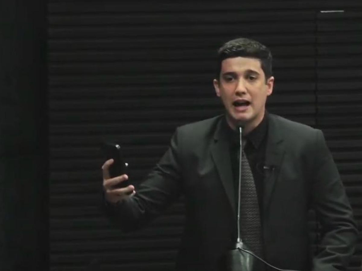Kleber Ribeiro (PL), durante seu discurso na sessão nesta Quarta Feira (7)