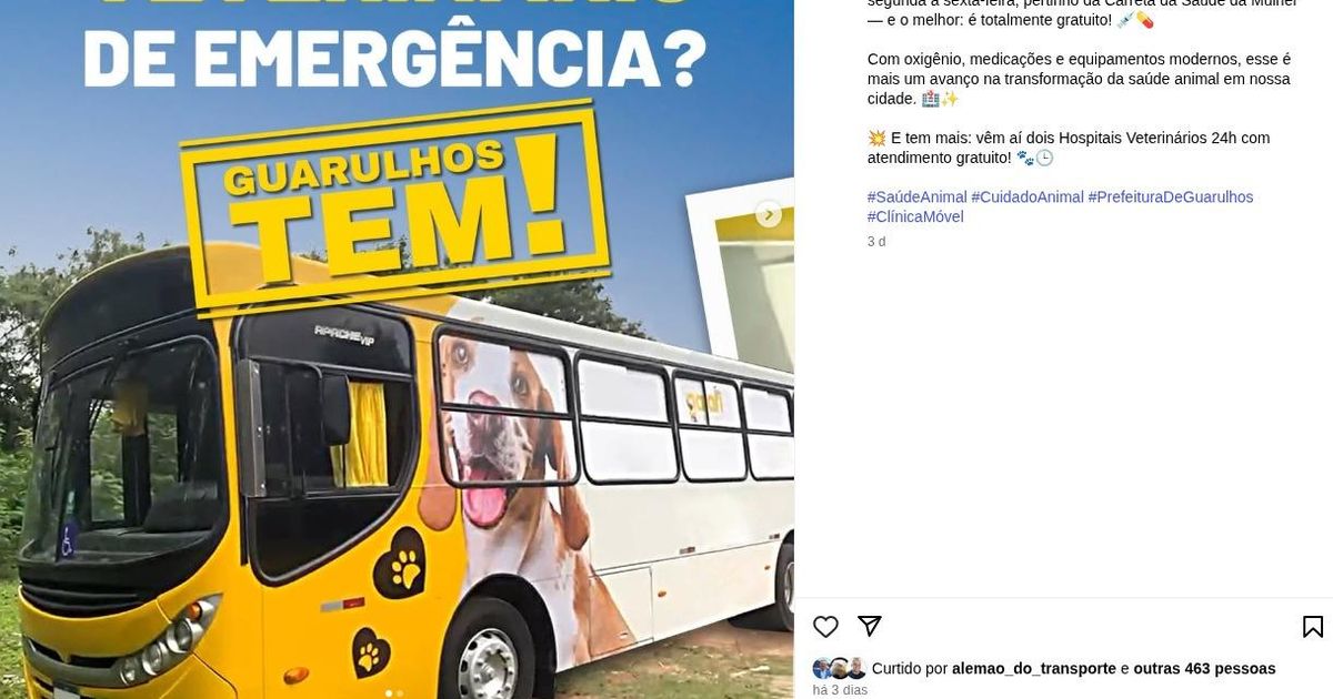 Prefeitura de Guarulhos bloqueia comentários em post sobre clínica veterinária e levanta suspeita de censura pública
