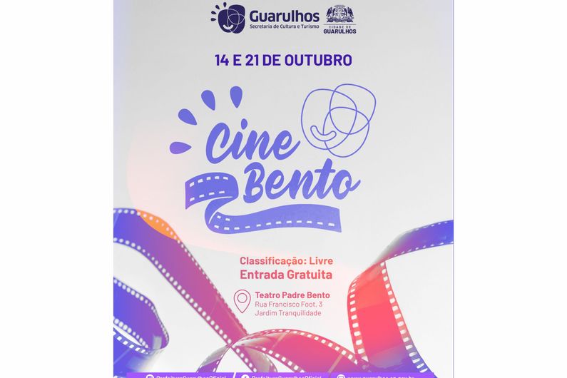O Cine Bento exibe filmes nos dias 14 e 21 de Outubro.