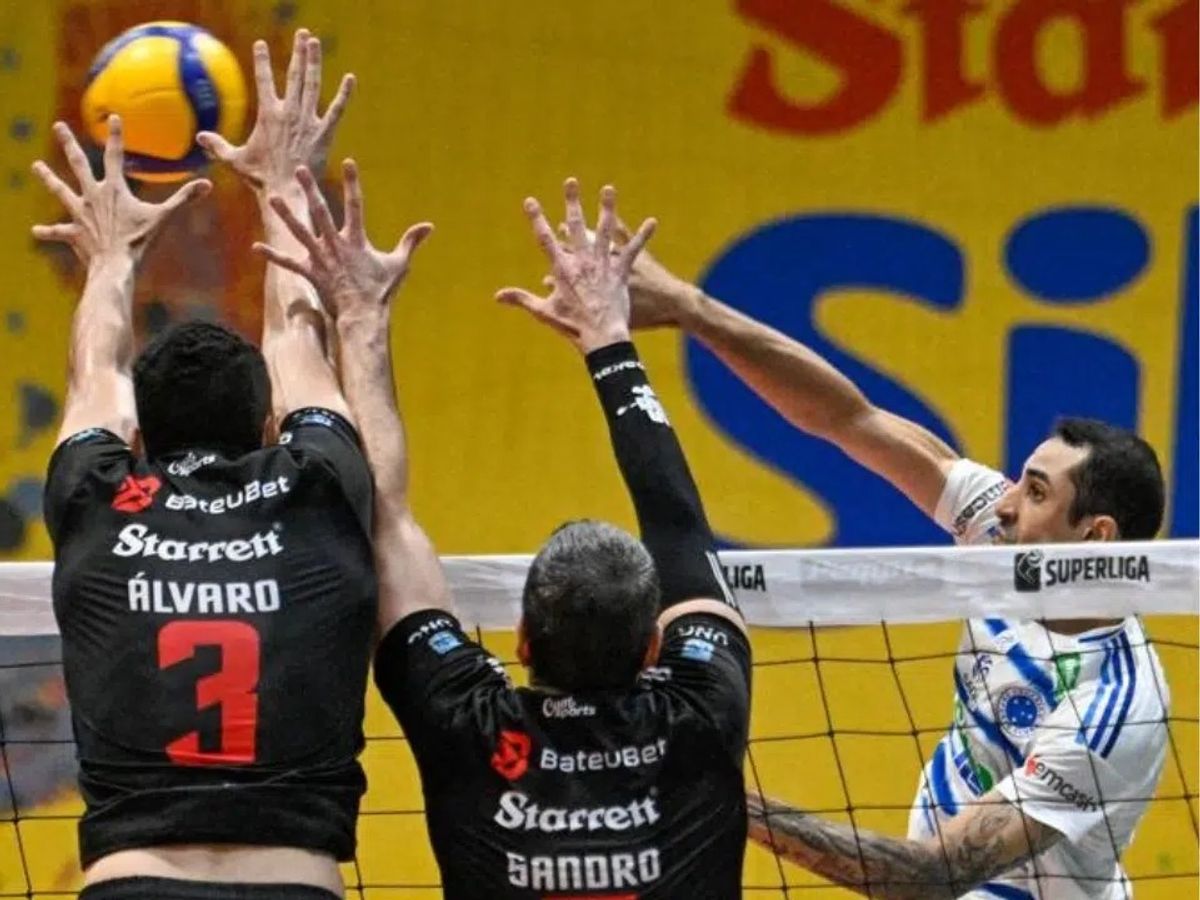 No aniversário de Guarulhos (SP), Cruzeiro vence Vôlei Guarulhos pela Superliga, no ginásio da Ponte Grande