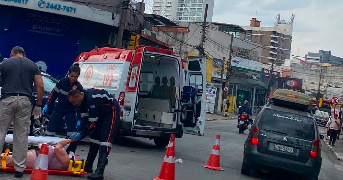 Acidente mobiliza equipes do Samu no Centro de Guarulhos